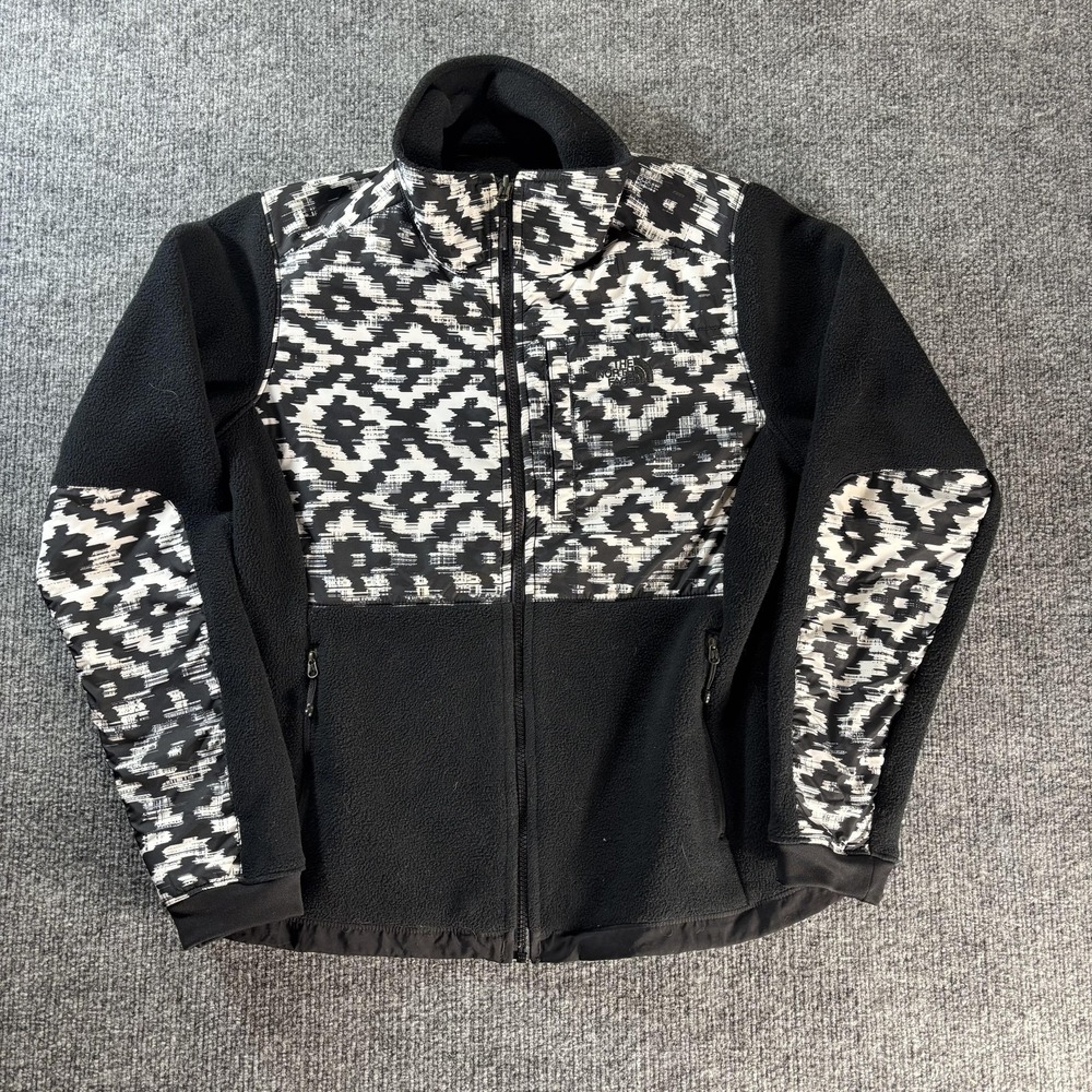 The North Face‎ Fleece Jacket Womens Small Black Tribal Geometric Full Zip